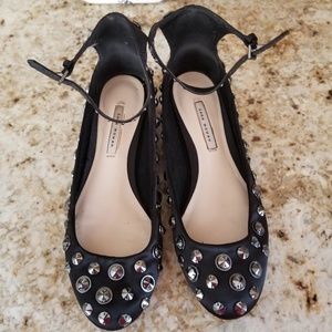 Zara Rhinestone Flats